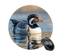 Loon Nature Birds Mouse Pad Round Laptop Mouse Mat Cute Computer Mousepad Keyboard Pad Non-Slip Desk Pads for Gaming Office Work Home
