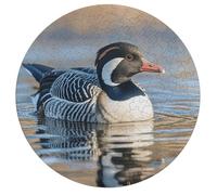 Loon Nature Birds Personalized Jigsaw Puzzles, 195Pcs Custom Wooden Jigsaw Puzzle Round Puzzle Gift Adult