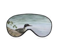 Loon Nature Birds Sleep Mask Soft Comfortable Eye Mask with Adjustable Strap Eye Cover Eye Shade for Men Women Work Travel