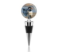 Loon Nature Birds Wine Stoppers Reusable Wine Bottle Stopper Decorative Champagne Stoppers Silicone Beverage Bottle Sealer Keep Fresh, Leakproof Wines Saver for Bar Party Decor