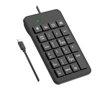 LOONASA Wired USB C Number Pad - 23 Keys Type C Numeric Keypad Upgraded Version of 10 key USB Keyboard Financial Accounting Numpad Compatible for Laptop, PC, Macbook, Notebook, Desktop,Surface Pro