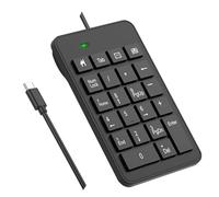 LOONASA Wired USB C Number Pad - 23 Keys Type C Numeric Keypad Upgraded Version of 10 key USB Keyboard Financial Accounting Numpad Compatible for Laptop, PC, Macbook, Notebook, Desktop,Surface Pro