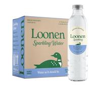 Loonen Spring Sourced Sparkling Water, Glass Bottled High Carbonation, Minerals, Magnesium, Potassium, Calcium, Sodium, PFAS Free, Plastic Free, NSF Certified, American Made, Pack of 6, 750mL