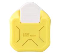 LOONENG 3 Way Chamfer Corner Punch, 3 in 1 Craft Paper Corner Cutter for Paper Crafts, Laminate, Cardstock, Business Card, DIY Projects, Photo, Card Making and Scrapbooking, Yellow