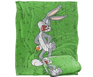 LOONEY TUNES Blanket, 152 x 127 cm, Bugs Bunny Character Silky Touch Super Soft Throw