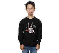 Looney Tunes Boys Bugs Bunny Christmas Sweatshirt Black 7-8 Years