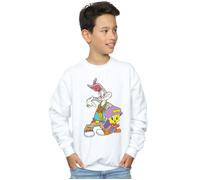 Looney Tunes Boy's Bugs & Tweety Hip Hop Sweatshirt in White | Size: 3-4 Years Looney Tunes White 3-4 Years
