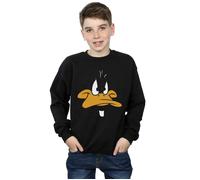 Looney Tunes Boy's Daffy Duck Big Face Sweatshirt in Black | Size: 7-8 Years Looney Tunes Black 7-8 Years