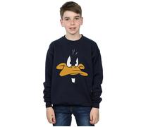 Looney Tunes Boy's Daffy Duck Big Face Sweatshirt in Navy | Size: 5-6 Years Looney Tunes Navy 5-6 Years