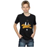 Looney Tunes Boy's Daffy Duck Big Face T-Shirt in Black | Size: 3-4 Years Looney Tunes Black 3-4 Years