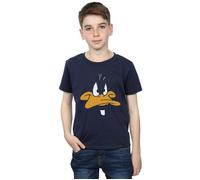 Looney Tunes Boy's Daffy Duck Big Face T-Shirt in Navy | Size: 12-13 Years Looney Tunes Navy 12-13 Years