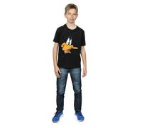 Looney Tunes Boy's Daffy Duck Cotton T-Shirt in Black | Size: 7-8 Years Looney Tunes Black 7-8 Years