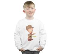 Looney Tunes Boy's Elmer Fudd Distressed Sweatshirt in White | Size: 7-8 Years Looney Tunes White 7-8 Years