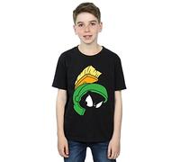 LOONEY TUNES Boys Marvin The Martian Face T-Shirt 9-11 Years Black