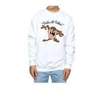 Looney Tunes Boy's That´s All Folks Tasmanian Devil Sweatshirt in White | Size: 5-6 Years Looney Tunes White 5-6 Years