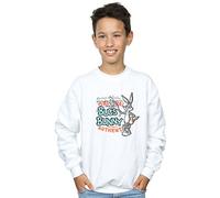 LOONEY TUNES Boys Vintage Bugs Bunny Sweatshirt 7-8 Years White