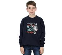 LOONEY TUNES Boys Vintage Bugs Bunny Sweatshirt 9-11 Years Navy Blue