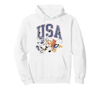 Looney Tunes Bugs Bunny, Daffy Duck Group USA Football Pullover Hoodie