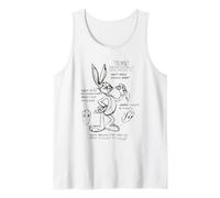 Looney Tunes Bugs Bunny Drawing Instruction Line Art Light Tank Top