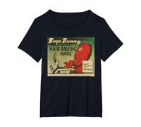 Looney Tunes Bugs Bunny Hair-Raising Hare T-Shirt, Women's Plus, Black, 6X