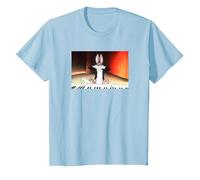 Looney Tunes Bugs Bunny Playing Piano T-Shirt, Youth, Baby Blue, Small