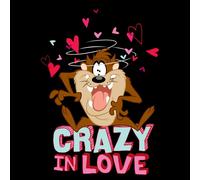 Looney Tunes Crazy In Love Taz Men's T-Shirt - Black - 4XL - Black