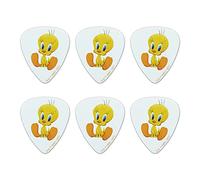 Looney Tunes Cute Tweety Novelty Guitar Picks Medium Gauge - Set of 6