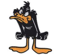 Looney Tunes Daffy Angry Patch - Looney Tunes Daffy Duck Angry Embroidered Artwork Iron Sew-On Patch - 3" x 3.75"
