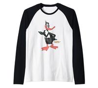 Looney Tunes Daffy Distressed Raglan Baseball Tee
