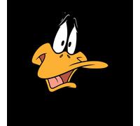 Looney Tunes Daffy Duck Face Men's T-Shirt - Black - XL