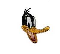 Looney Tunes Daffy Head Patch - Looney Tunes Daffy Duck Head Embroidered Artwork Iron Sew-On Patch - 2.7" x 3.3"