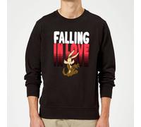Looney Tunes Falling In Love Wile E. Coyote Sweatshirt - Black - M