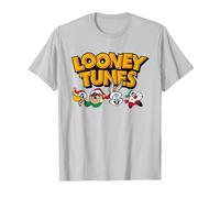Looney Tunes Festive Heads T-Shirt, Men, Silver Grey, Small