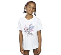Looney Tunes Girl's Always Forever Lola & Bugs Cotton T-Shirt in White | Size: 12-13 Years Looney Tunes White 12-13 Years