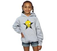 LOONEY TUNES Girls Tweety Pie Star Hoodie 7-8 Years Sport Grey