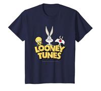 Looney Tunes Group Camiseta T-Shirt, Youth, Navy Blue, Large