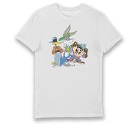 Looney Tunes Hip-Hop Group Shot T-Shirt White-XL
