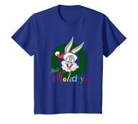 Looney Tunes Holiday Bugs Bunny T-Shirt, Youth, Royal Blue, Small