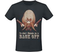 Looney Tunes I'm afraid I Mustache you to BACK OFF T-Shirt black S