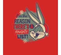 Looney Tunes I'm The Reason There Is A Naughty List Men's Christmas T-Shirt - Red - S - Red