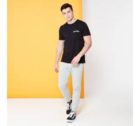 Looney Tunes Kaboom Collection That's all Folks Embroidered Men's T-Shirt - Black - L