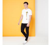 Looney Tunes Kaboom Collection Wile E. Coyote Retro Stripe Men's T-Shirt - White - S