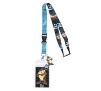 Looney Tunes Lanyard Taz Breakaway ID Lanyard Badge Holder Collectible Sticker Tasmanian Devil 1.75" Rubber Charm