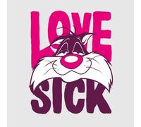 Looney Tunes Love Sick Sylvester Women's T-Shirt - Grey - L