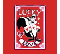 Looney Tunes Lucky In Love Pepe Le Pew Men's T-Shirt - Red - S