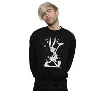 Looney Tunes Men's Bugs Bunny Let It Snow Sweatshirt Black Large