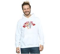 Looney Tunes Men's Bugs Bunny & Lola Valentine´s Day Loved Up Hoodie in White | Size: 2XL Looney Tunes White 2XL