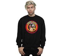 Looney Tunes Men's Cartoons Circle Sweatshirt Black Medium