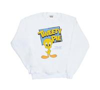 LOONEY TUNES Men's Classic Tweety Pie Sweatshirt Medium White