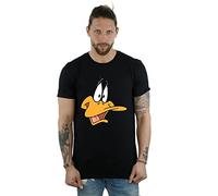 Looney Tunes Men's Daffy Duck Face T-Shirt X-Large Black